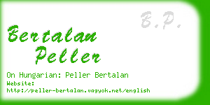 bertalan peller business card